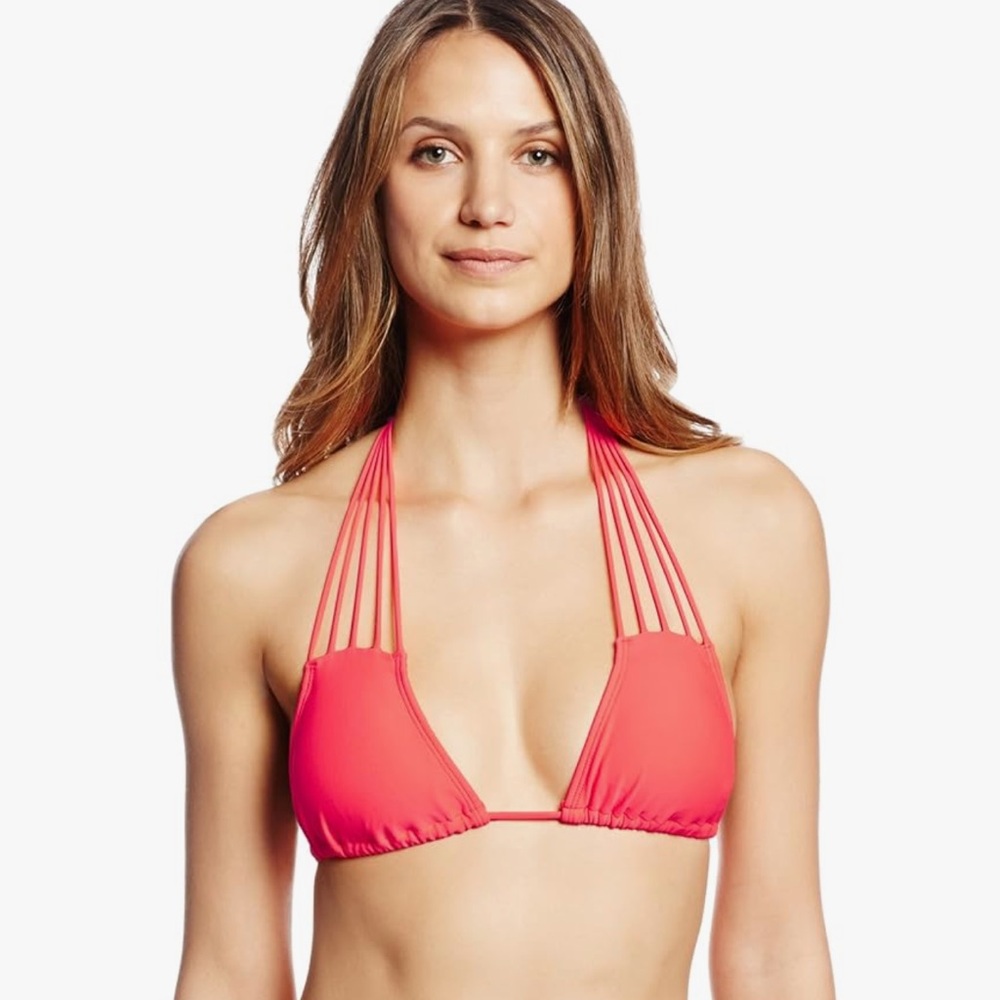 NWOT Luli Fama Women's Verano De Rumba Multi Strings Triangle Top, Hot Mess, XL
